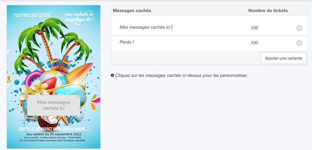 Click on the gray scratch area and list your hidden messages and the quantities to print for each version. Variants are unlimited, enjoy! Click on the gray scratch area and list your hidden messages and the quantities to print for each version. Variants are unlimited, enjoy!