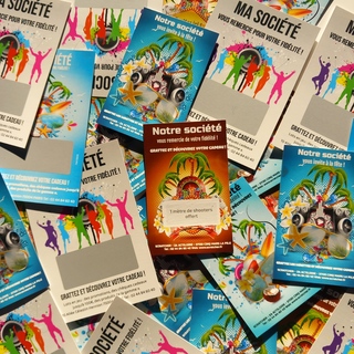 This collection is aimed at all professionals looking to organize public or private events to promote their business or products through various parties or celebrations. Scratch tickets help introduce businesses or brands to new customers and build loyalty by offering an engaging game that makes customers feel valued. This collection is aimed at all professionals looking to organize public or private events to promote their business or products through various parties or celebrations. Scratch tickets help introduce businesses or brands to new customers and build loyalty by offering an engaging game that makes customers feel valued.